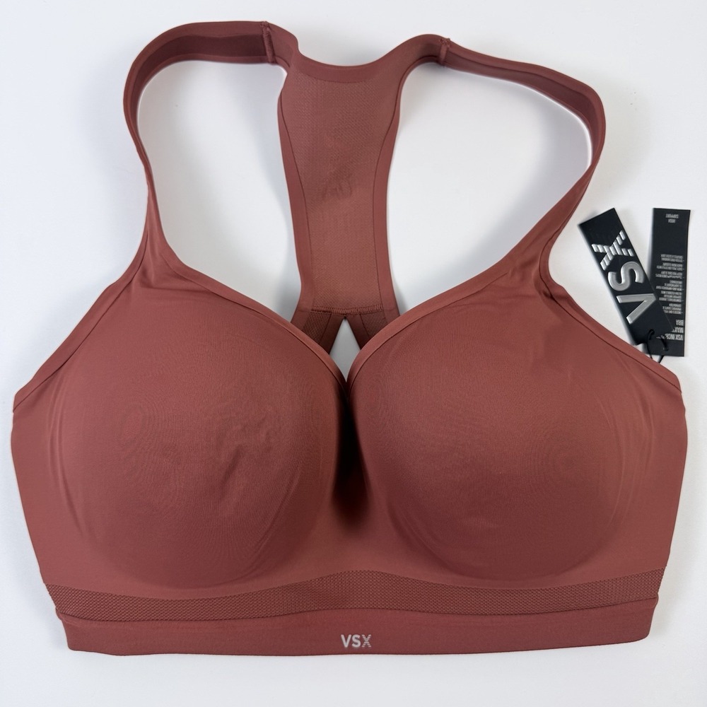 Victoria's Secret VSX Incredible Max Racerback Sports Bra Terracota 34DDD NWT